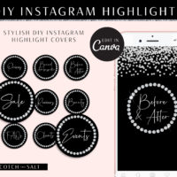 DIY Instagram Highlight Covers Diamond Rhinestone - Scotch and Salt